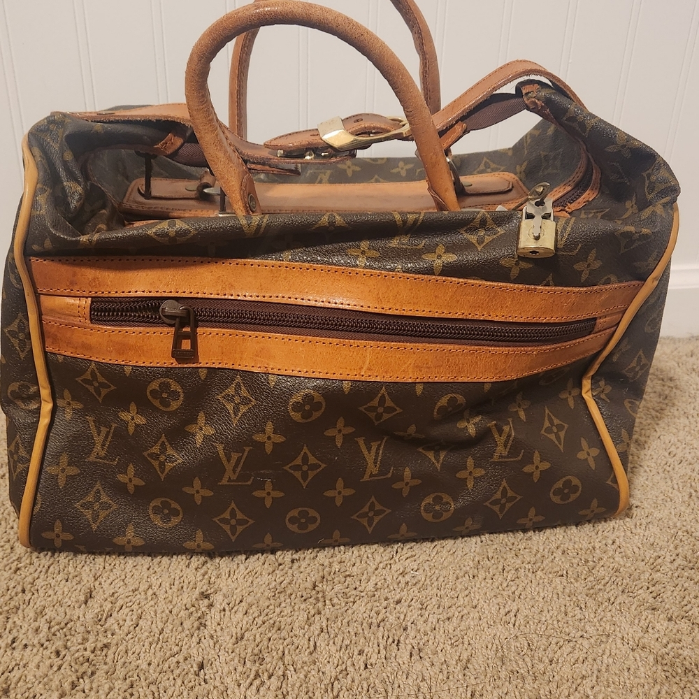 Vintage 1960's Louis Vuitton Monogram Weekender Travel Bag